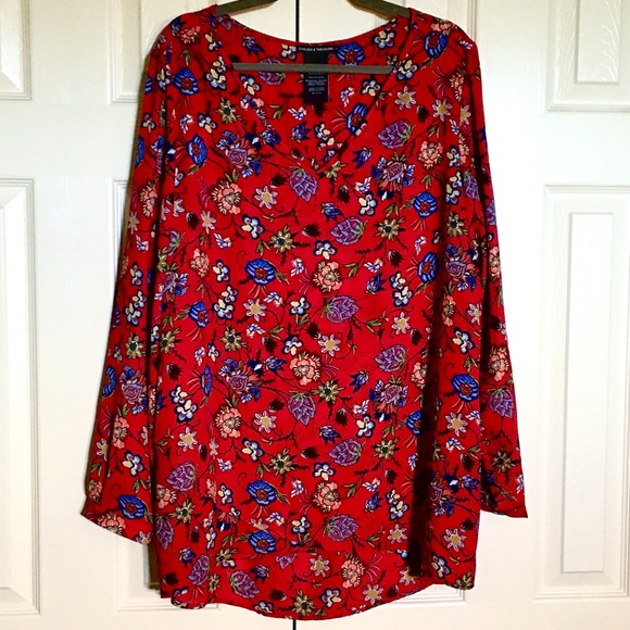 CHELSEA & THEODORE Floral Blouse—SIZE XXL - Picture 1 of 7